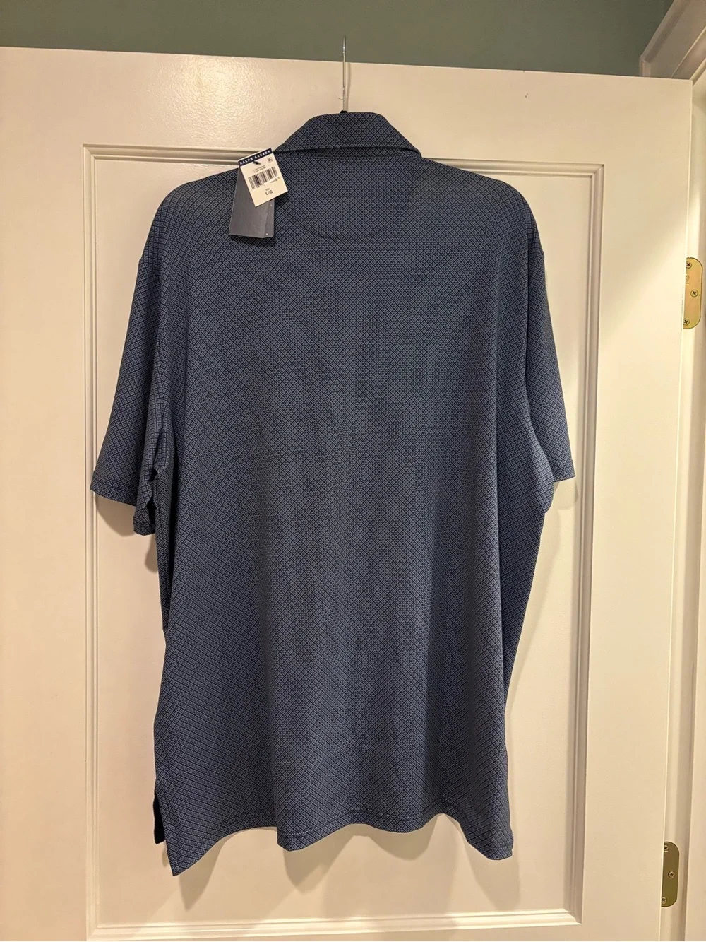Polo by Ralph Lauren Men's Navy Micro-Pattern Polo
